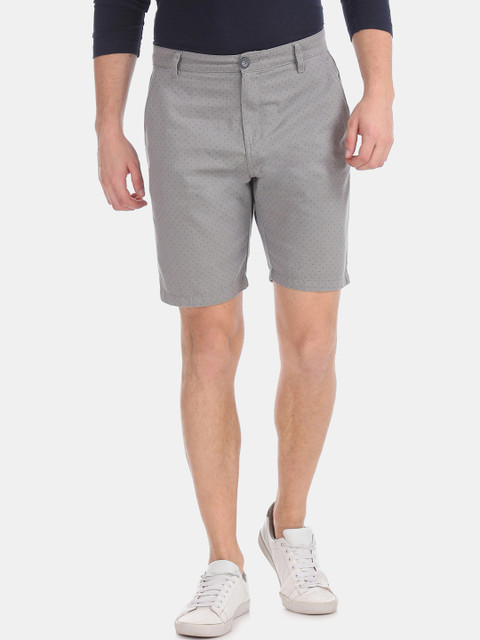 

Ruggers Men Grey Printed Regular Fit Regular Shorts