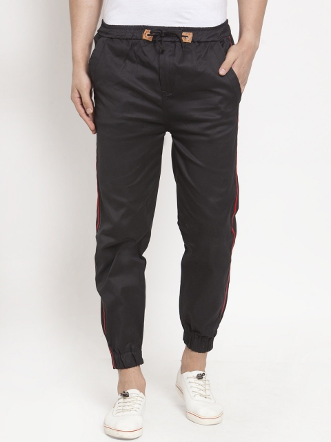 

VOXATI Men Black Tapered Fit Solid Joggers