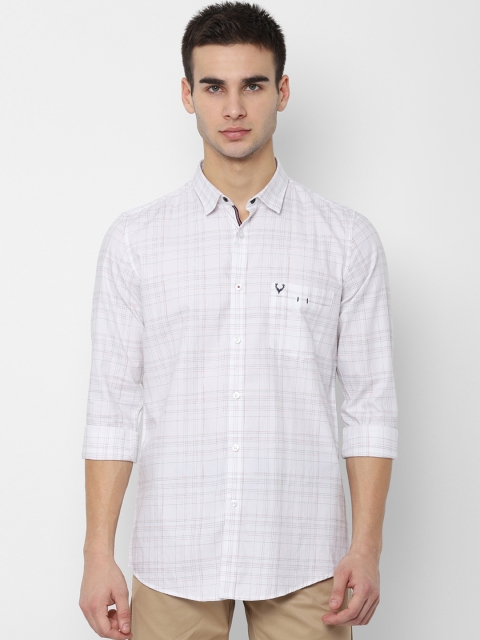

Allen Solly Men White Slim Fit Checked Casual Shirt