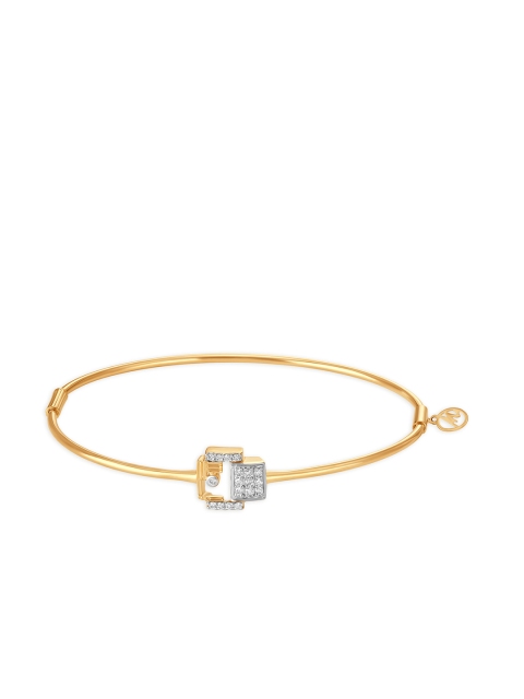 

Mia by Tanishq Women 14KT Gold Geometric-Design Bangle with Diamonds