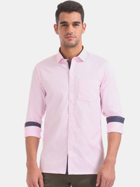 

Excalibur Men Pink Regular Fit Solid Formal Shirt