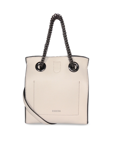 

ESBEDA Cream-Coloured Solid Tote Bag