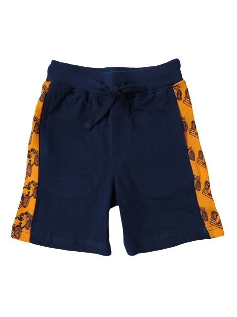 

KiddoPanti Boys Navy Blue Solid Regular Shorts