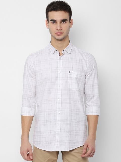 

Allen Solly Men White Slim Fit Checked Casual Shirt