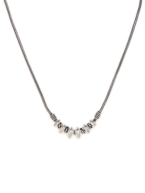 

Bamboo Tree Jewels Oxidized Silver-Toned Handcrafted Necklace