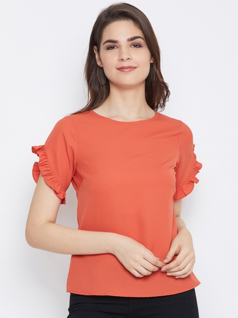 

Imfashini Women Orange Solid Top