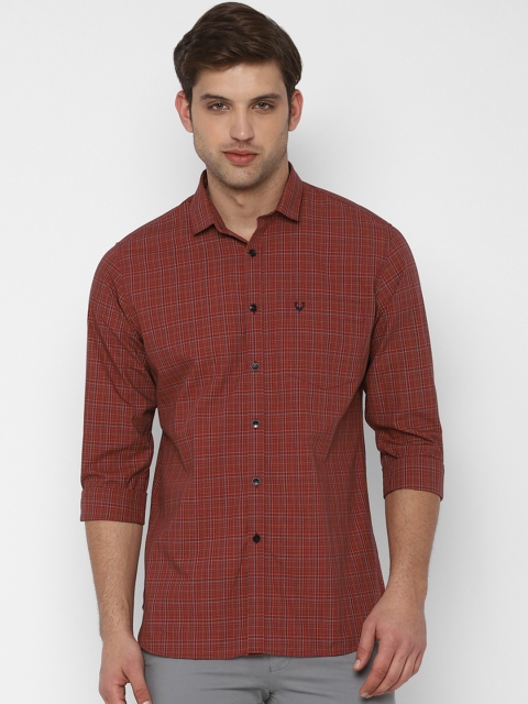 

Allen Solly Men Red Slim Fit Checked Casual Shirt