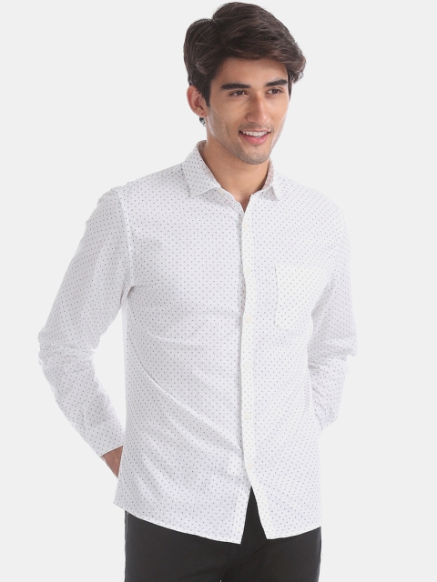 

Ruggers Men White Regular Fit Printed Formal Shirt