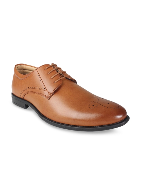 

Vardhra Men Tan Brown Solid Formal Derbys