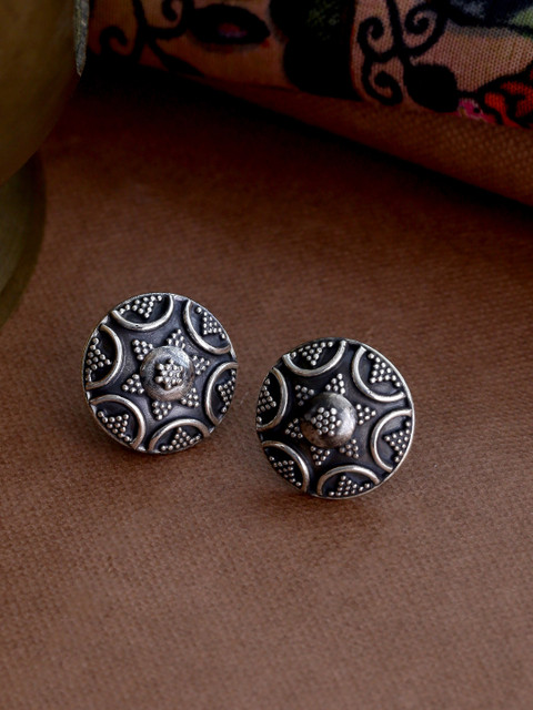 

ADORN by Nikita Ladiwala 92.5 % Sterling Silver Handcrafted Circular Studs