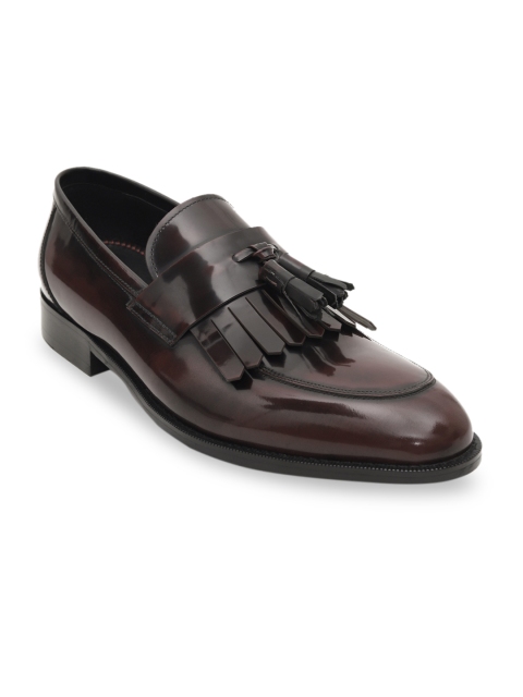 

ROSSO BRUNELLO Men Coffee Brown Solid Leather Formal Loafers