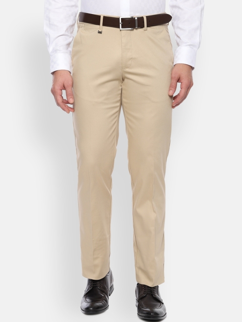 

Van Heusen Men Beige Slim Fit Solid Formal Trousers