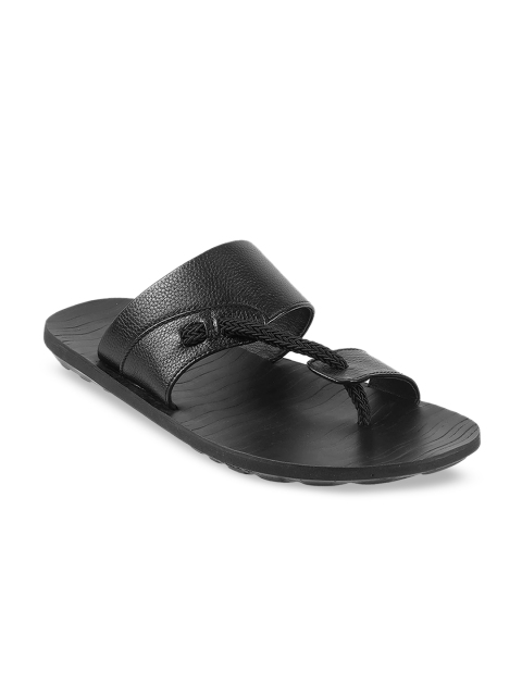 

Metro Men Black Comfort Sandals