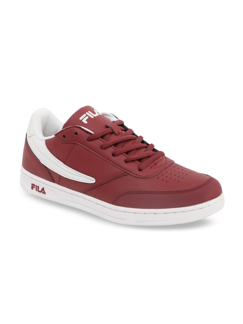 

FILA Men Red & White Colourblocked Sneakers