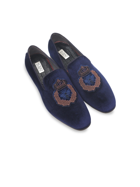 

ROSSO BRUNELLO Men Blue Solid Formal Loafers