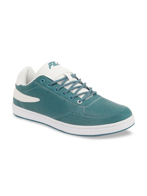 

FILA Men Teal Green & White Colourblocked Sneakers
