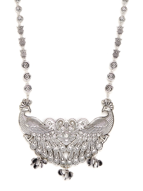 

Bamboo Tree Jewels Oxidized Silver-Toned Handcrafted Necklace