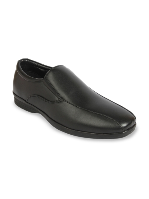 

Vardhra Men Black Solid Formal Slip-Ons
