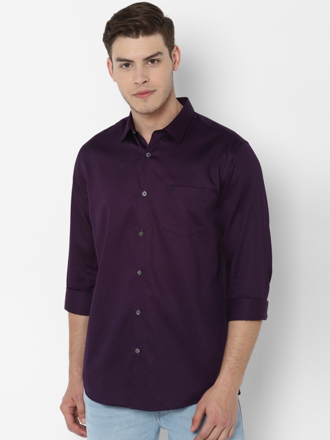 

Allen Solly Men Purple Slim Fit Printed Casual Shirt