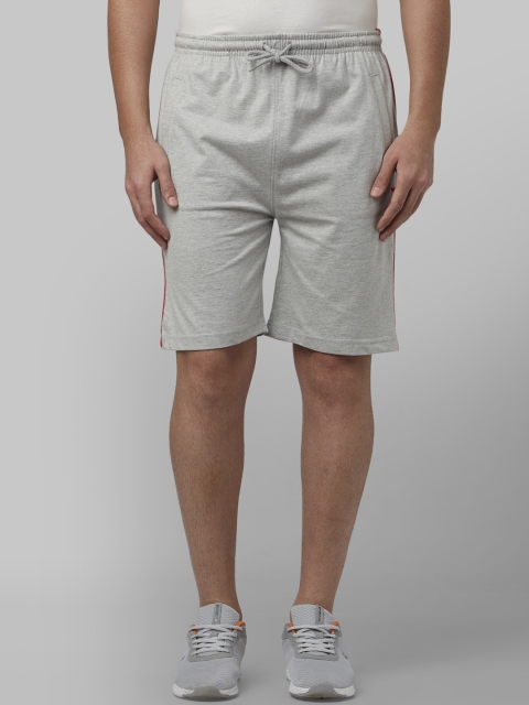

Park Avenue Men Grey Solid Lounge Shorts