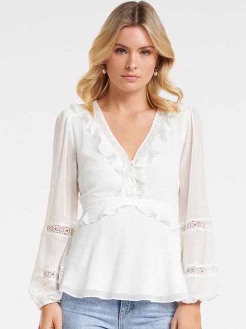 

Forever New Women White Solid Top