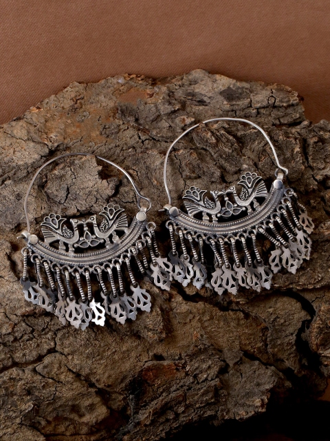 

ADORN by Nikita Ladiwala 92.5 % Sterling Silver Handcrafted Circular Hoop Earrings
