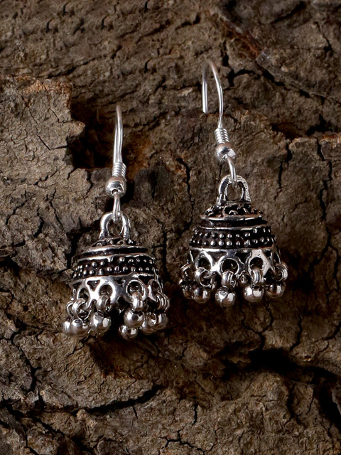 

ADORN by Nikita Ladiwala 92.5 % Sterling Silver Handcrafted Classic Jhumkas
