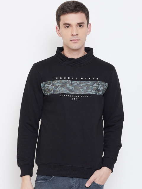 

Octave Men Black Printed Sweatshirt