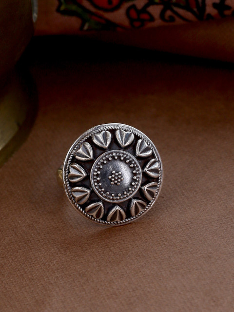 

ADORN by Nikita Ladiwala Sterling Silver Adjustable Handcrafted Finger Ring