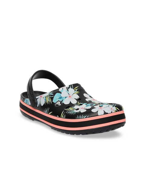 

Crocs Unisex Black Printed Clogs