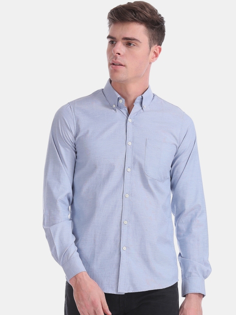 

Excalibur Men Blue Slim Fit Solid Formal Shirt
