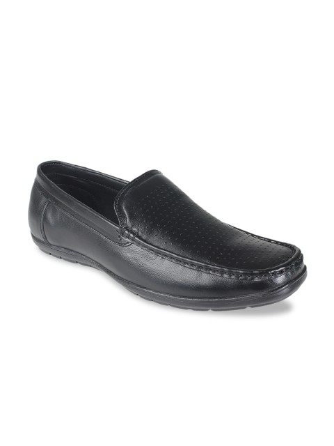 

Vardhra Men Black Leather Formal Loafers