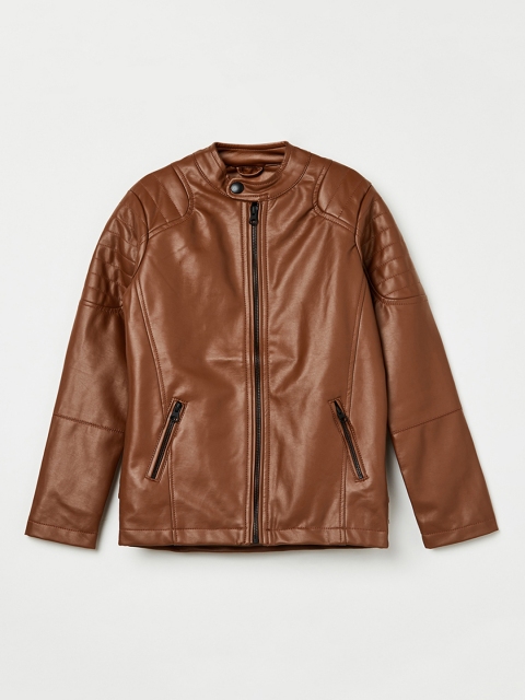 

Fame Forever by Lifestyle Boys Tan Brown Solid Biker Jacket