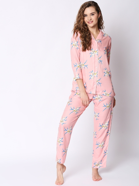 

I like me Women Peach-Coloured Printed Night suit ILM-WFO-9112