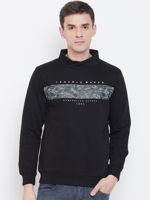 

Octave Men Black Printed Sweatshirt