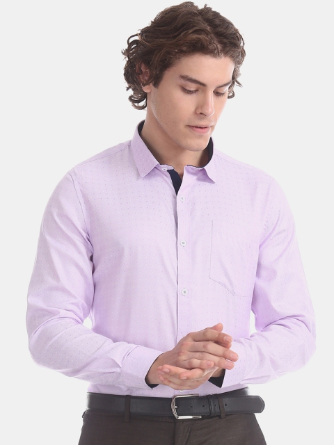 

Excalibur Men Purple Regular Fit Solid Formal Shirt