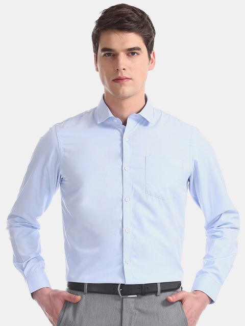 

Excalibur Men Blue Regular Fit Solid Formal Shirt
