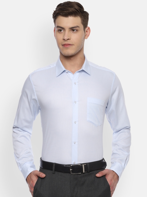 

Van Heusen Men Blue Regular Fit Self Design Formal Shirt