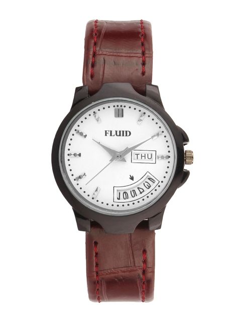 

FLUID Women White & Brown Analogue Watch FL-777L-WH01