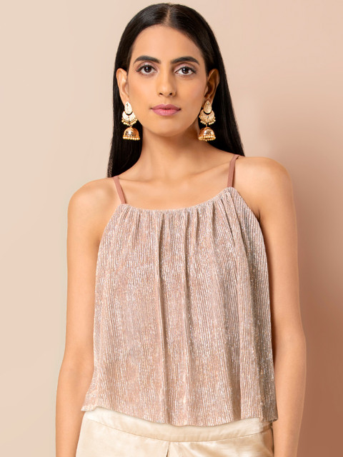 

INDYA Women Pink Embellished Top