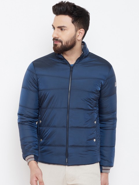 

Spirit Men Blue Solid Puffer Jacket