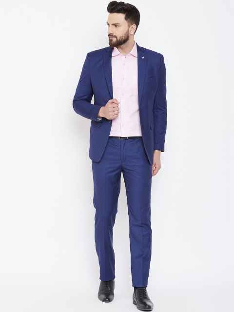 

Canary London Men Blue Solid Single-Breasted Slim-Fit Formal Suit