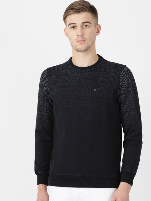 

Monte Carlo Men Navy Blue & Grey Printed Sweatshirt