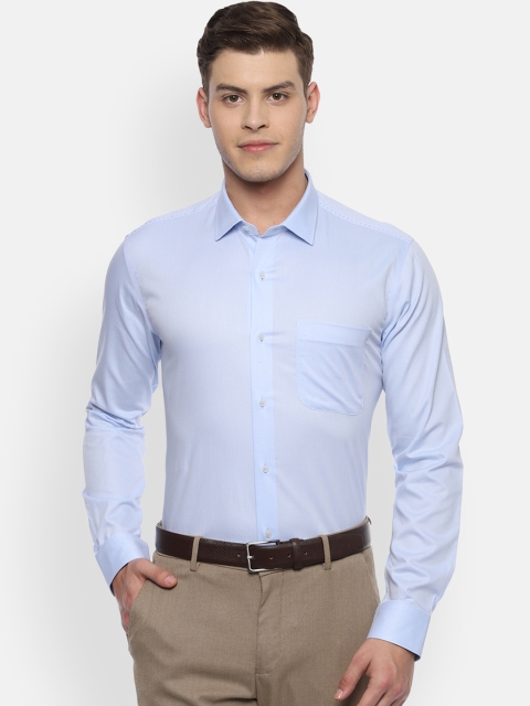 

Van Heusen Men Blue Slim Fit Self Design Formal Shirt