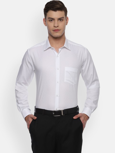 

Van Heusen Men White Regular Fit Self Design Formal Shirt