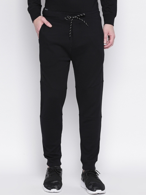

Mufti Men Black Solid Slim-Fit Joggers