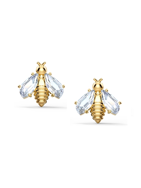 

SWAROVSKI White & Gold-Toned Contemporary Studs