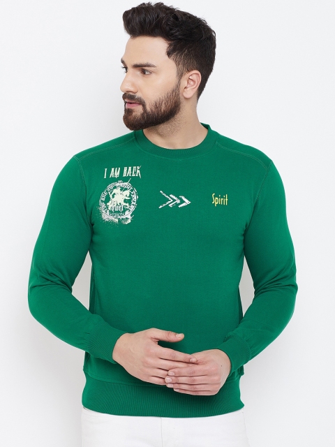 

Spirit Men Green Printed Sweatshirt