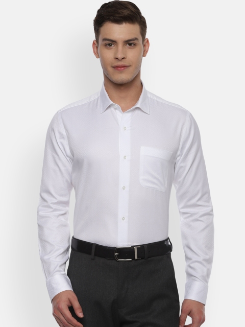 

Van Heusen Men White Slim Fit Printed Formal Shirt