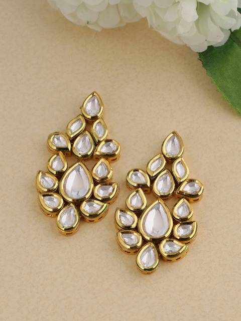 

Tistabene Gold-Plated & White Classic Drop Earrings